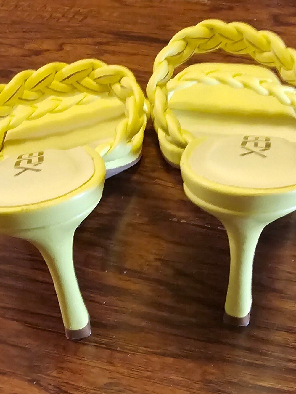 Yellow Braided X2B Heels - Picture 3 of 3
